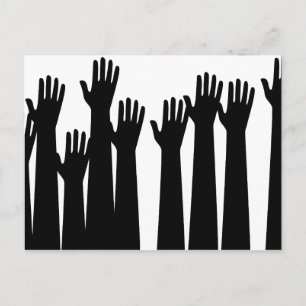 Carte Postale Mains élevées