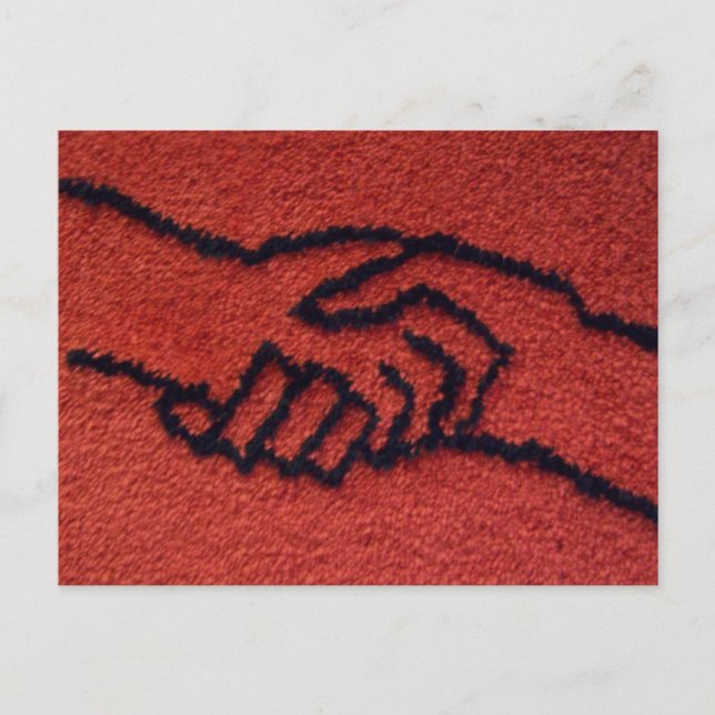 Carte Postale mains rouges (Devant)