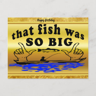 Carte Postale Mains séparées montrant un poisson et un bateau av