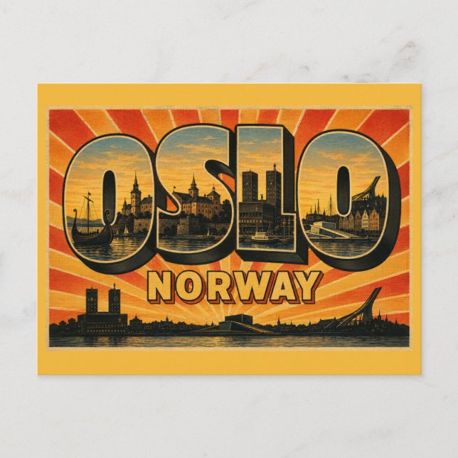Carte Postale Mairie d'Oslo Norvège (Devant)