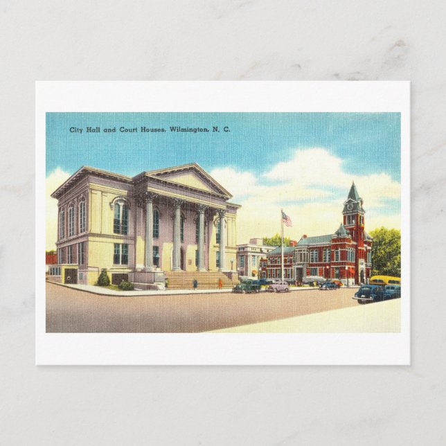 Carte Postale Mairie et palais de justice, Wilmington, NC (Devant)