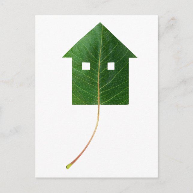 Carte Postale Maison à feuilles (Devant)