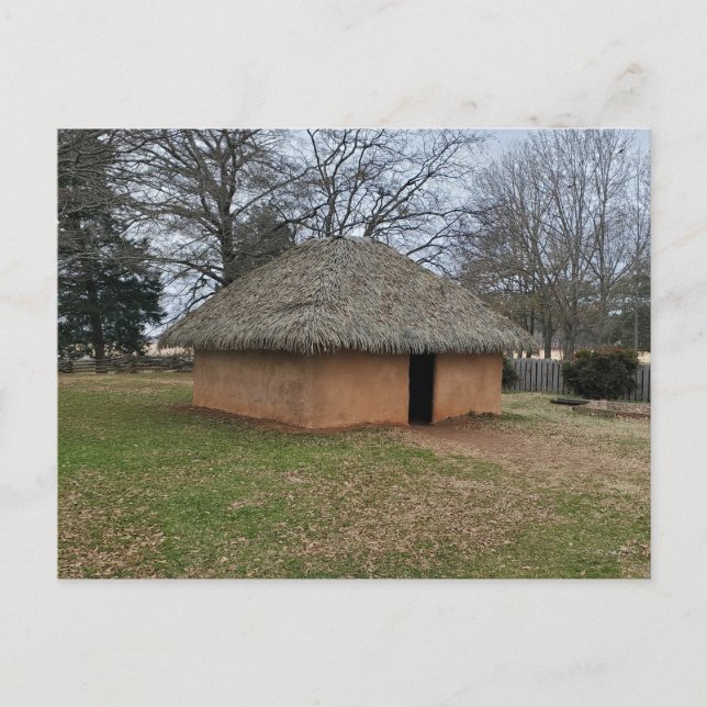 Carte Postale Maison à toit de chaume Etowah (Devant)