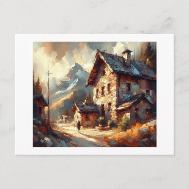 Carte Postale Maison ancienne en pierre, (Devant)