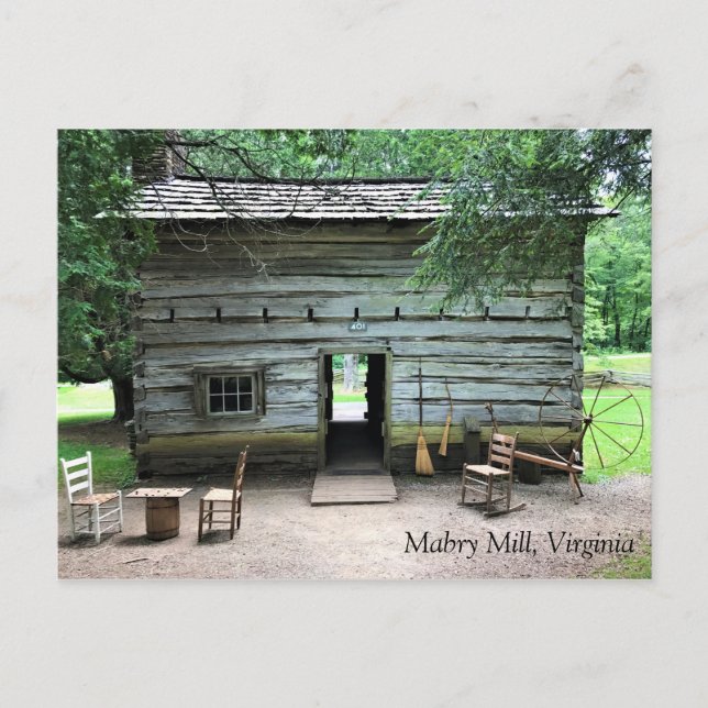 Carte Postale Maison Appalachian à Mabry Mill, Virginie (Devant)