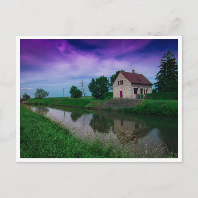 Carte Postale Maison au bord de la rivière (Devant)