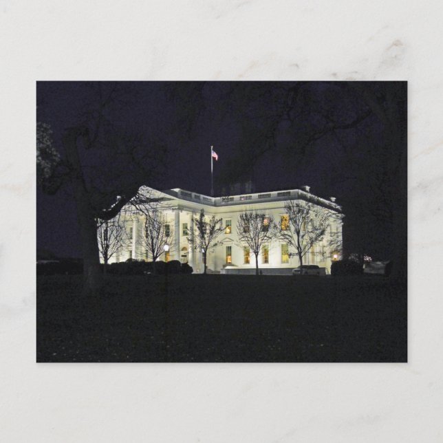 Carte Postale Maison Blanche à Night Washington DC 003 (Devant)