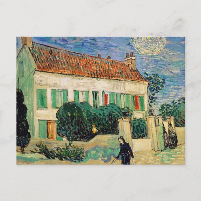 Carte Postale Maison blanche la nuit - Vincent van Gogh (Devant)