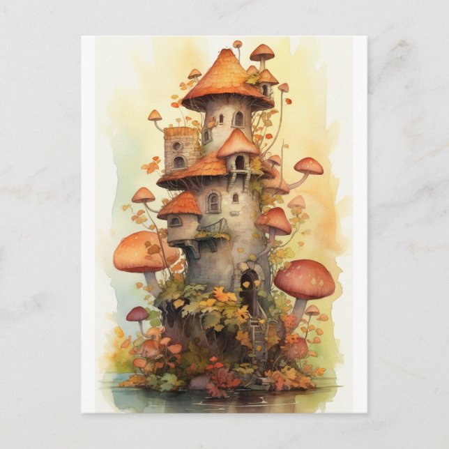 Carte Postale maison champignon  (Devant)