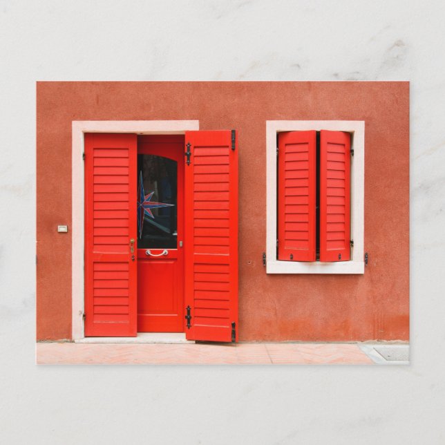 Carte Postale Maison colorée, Caorle, Italie (Devant)