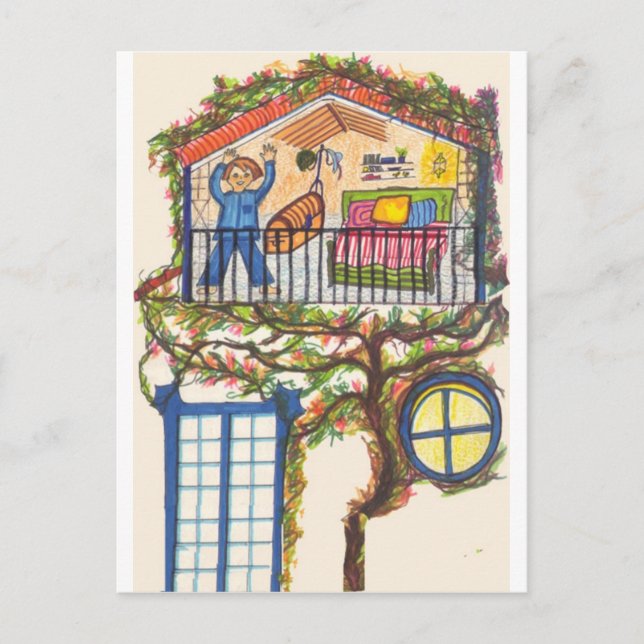 CARTE POSTALE MAISON D'ARBRE (Devant)