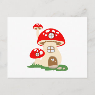 Carte Postale Maison de champignons