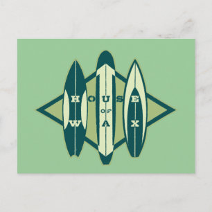 Carte Postale Maison de cire de surfeur