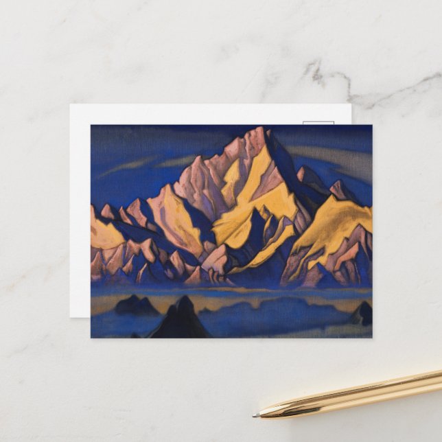Carte Postale Maison de Gesser par Nicholas Roerich (Devant/Arrière en situation)