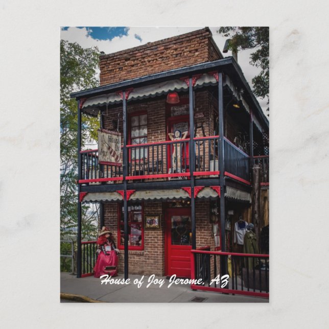 Carte Postale Maison de la Joie, Jérôme, AZ. (Devant)
