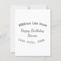 Maison de lac plage joyeux anniversaire ajouter no