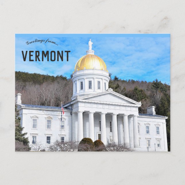 Carte Postale Maison de l'État du Vermont à Montpelier Vermont (Devant)