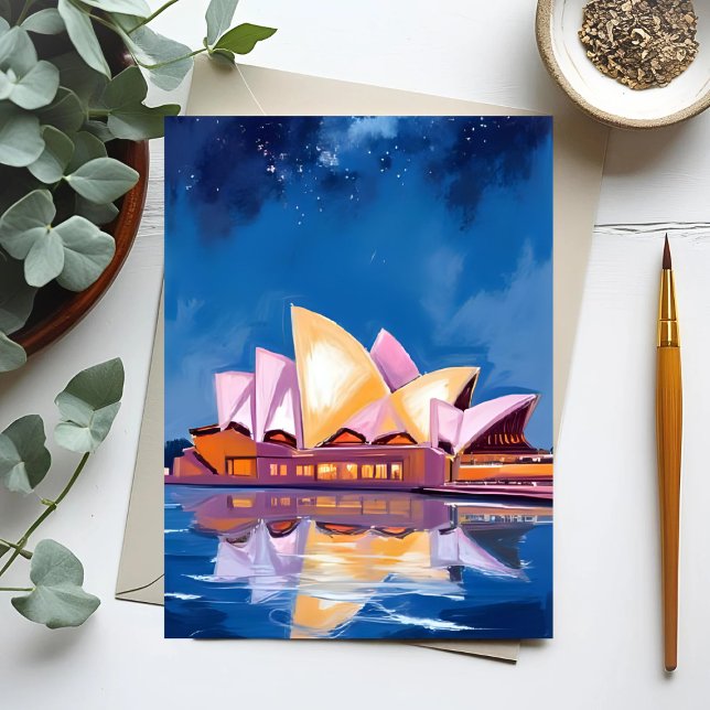 Carte Postale Maison de l'Opéra de Sydney, Australie Peinture (Créateur téléchargé)