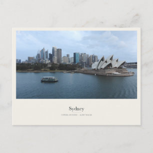Carte Postale Maison de l'Opéra de Sydney et vue du port
