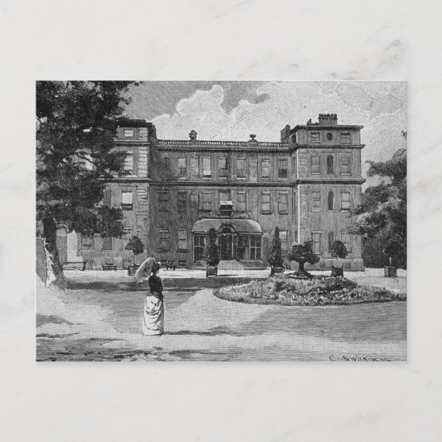 Carte Postale Maison de Marlborough, du jardin, 1863 (Devant)