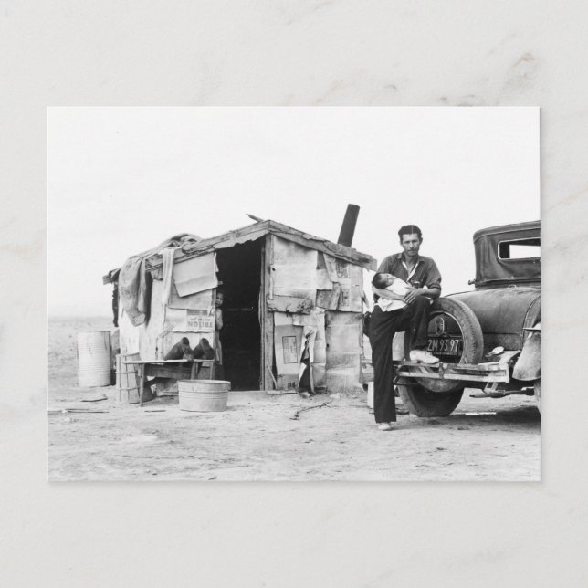 Carte Postale Maison de migrants 1937. (Devant)