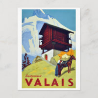 Maison de montagne traditionnelle en Valais, Suiss