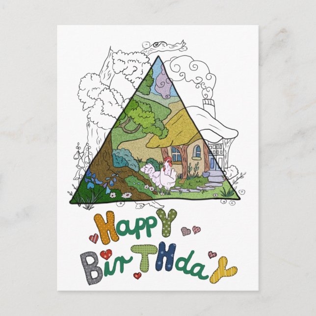 Carte Postale Maison de poulet (Devant)