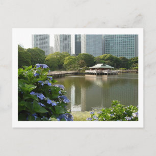Carte Postale Maison de thé du jardin Hama-rikyu : Tokyo