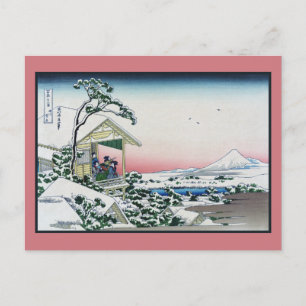 Carte Postale Maison de thé Koishikawa vue sur le mont Fuji de H