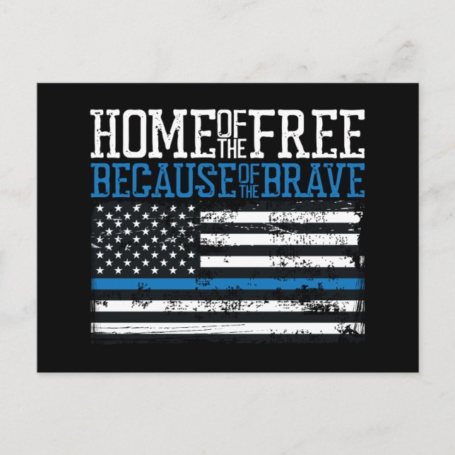 Carte Postale Maison des libres grâce aux braves Drapeau USA (Devant)