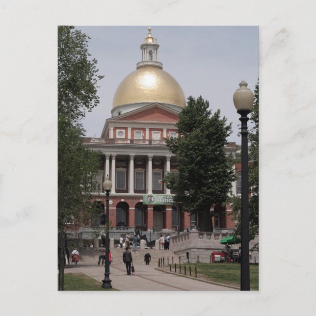 Carte Postale Maison d'État de Boston (Devant)