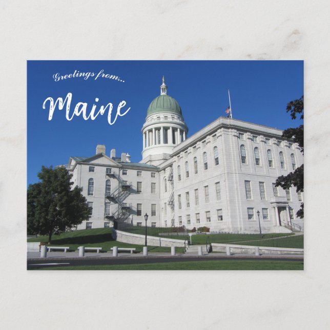 Carte Postale Maison d'Etat du Maine à Augusta Maine (Devant)