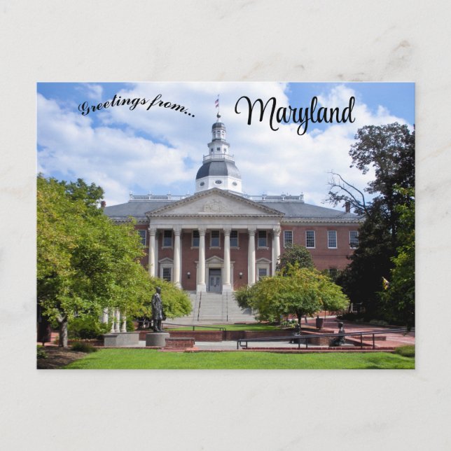 Carte Postale Maison d'Etat du Maryland à Annapolis Maryland (Devant)
