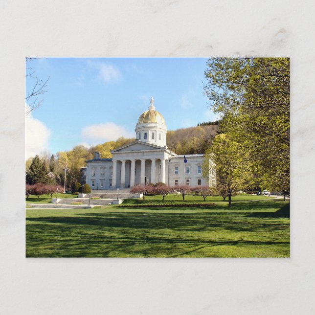 Carte Postale Maison d'État du Vermont (Devant)
