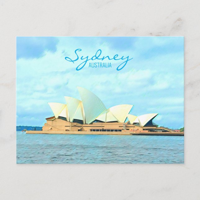 Carte Postale Maison d'opéra de Sydney impression de voyage aust (Devant)