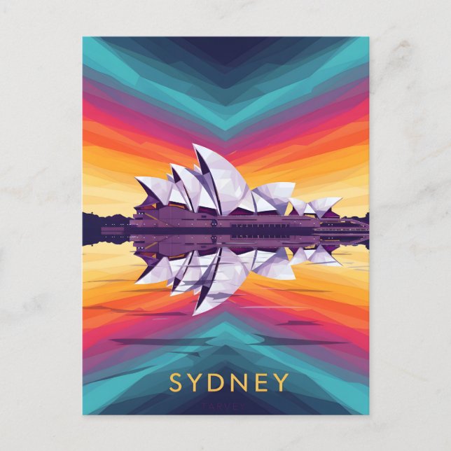 Carte Postale Maison d'opéra de Sydney – Reflet vibrant sur le f (Devant)