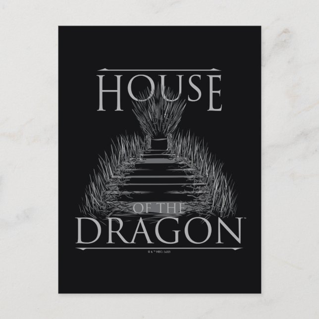 Carte Postale MAISON DU DRAGON | Graphique du Trône de Fer (Devant)
