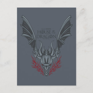Carte Postale MAISON DU DRAGON | Tête de dragon soufflant du feu
