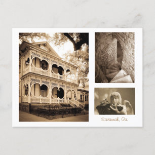 Carte Postale Maison en pain d'épices - Savannah, GA