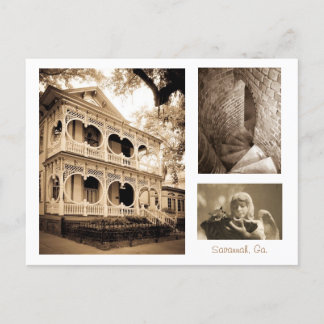 Carte Postale Maison en pain d'épices - Savannah, GA