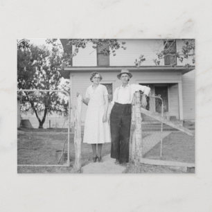 Carte Postale Maison et famille du Vieux Pays