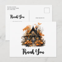 Maison hantée avec citrouilles Halloween Merci