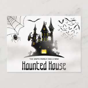 Carte Postale Maison hantée, Halloween Thème Déménagement Annoue