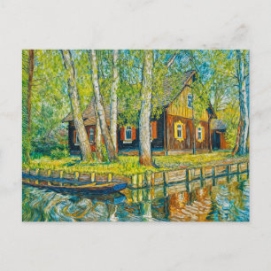Carte Postale Maison impressionniste de Spreewald au bord d'un c