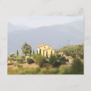 Carte Postale Maison Jaune en Toscane