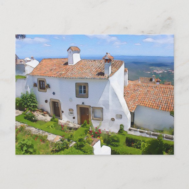 Carte Postale Maison méditerranéenne Watercolor (Devant)