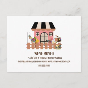 Carte Postale Maison Mignonne Annonce de déménagement dans une