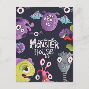 Carte Postale Maison Monster
