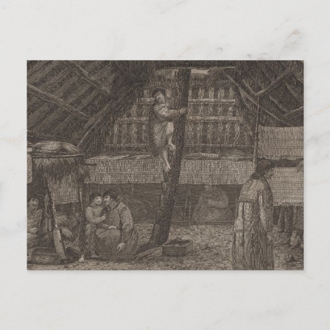 Carte Postale Maison Oonalashka, Alaska (Devant)