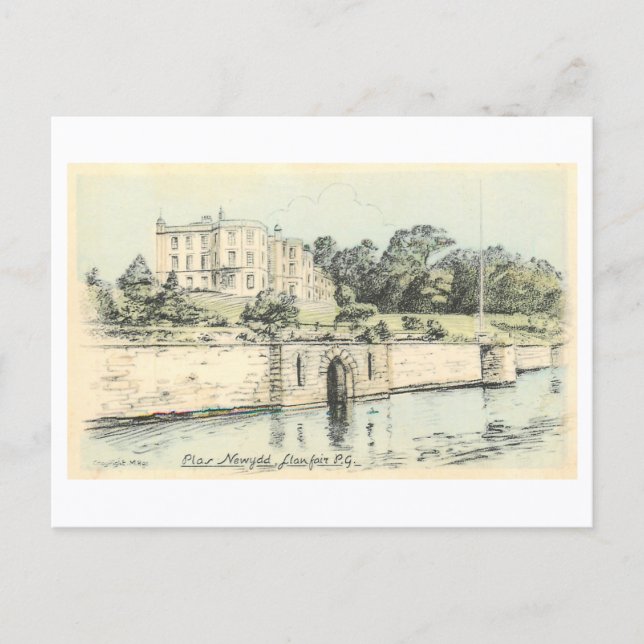 Carte Postale Maison Plas Newydd vintage (Devant)
